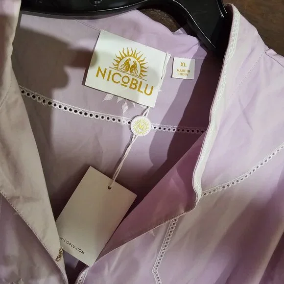 NWT Nico Blue lilac tunic top XL - Picture 2 of 6